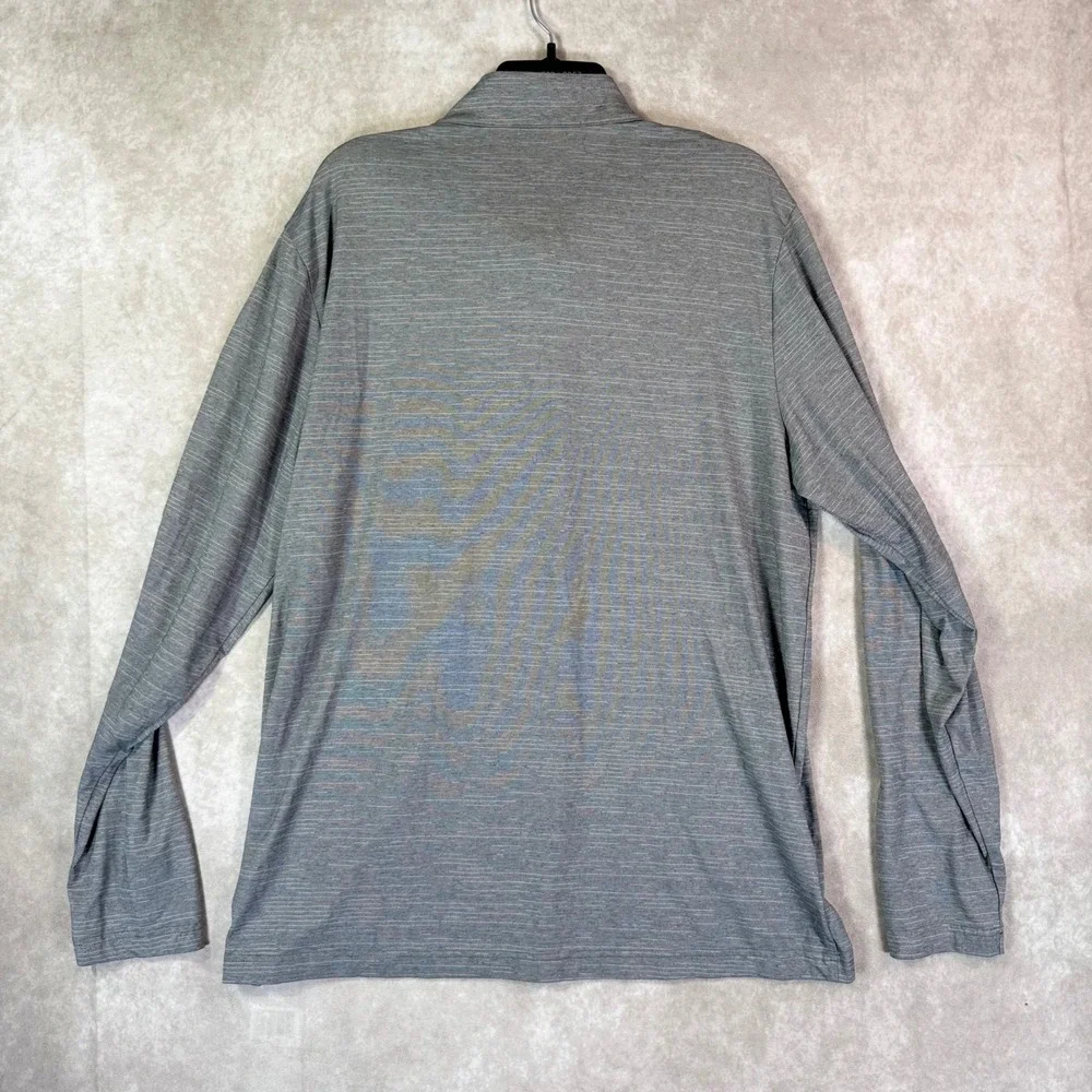 TravisMathew Quarter Zip Pullover Men XL Grey Heathered Stretch Golf Performance